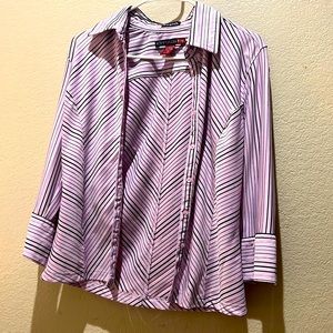 Blouse pink with stripes